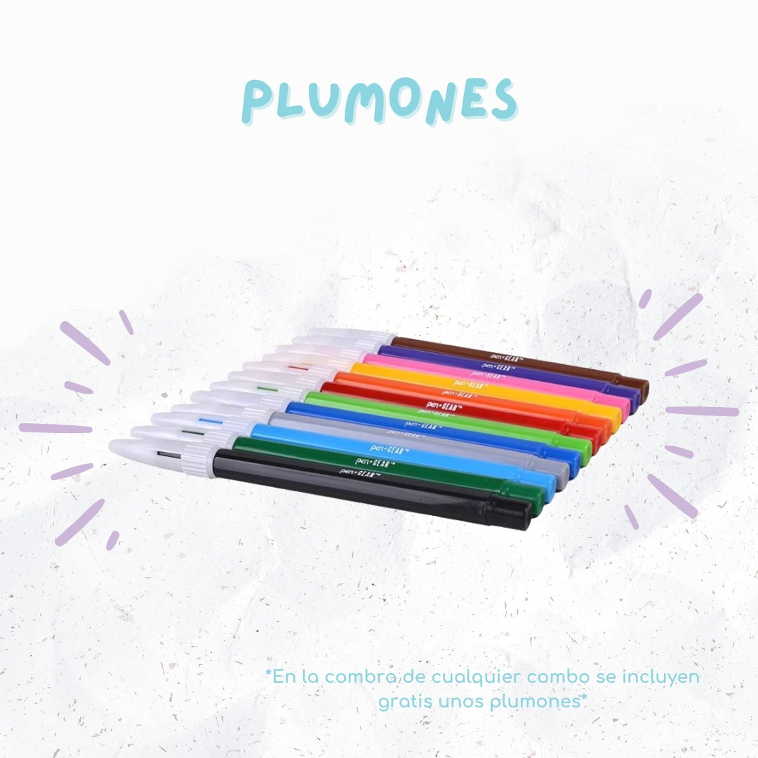 PAQUETE 12 PLUMONES